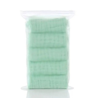 Set 5 khăn sữa nhăn 6 lớp màu pastel chất xô muslin mềm thấm hút tốt cho bé