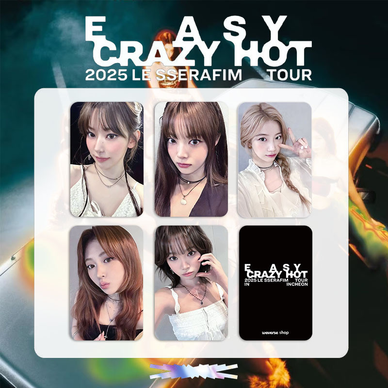 5-7 chiếc LESS 2025 EASY CRAZY HOT Album Lomo Cards Tiêu chuẩn nhỏ gọn TANNED GUAIAC MINI4 Photocards SAKURA KIM CHAEWON HUH YUNJIN KAZUHA HONG EUNCHAE SOLO Bưu thiếp YM