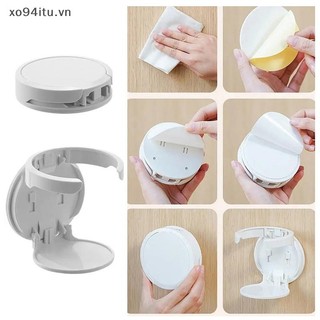 XOITU Giá đỡ cốc tròn treo tường có thể gập lại Giá đỡ đồ uống tự dính Giá đỡ bình sữa treo tường tiết kiệm không gian đa năng VN