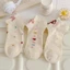 Tất ngắn mùa hè cho bé gái họa tiết hoạt hình chấm bi, cotton nguyên chất, phong cách ngọt ngào