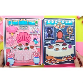 Búp bê giấy cô phù thủy nhỏ Enid toca boca house đồ chơi bóc dán thông minh danh cho bé