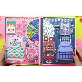 Búp bê giấy cô phù thủy nhỏ Enid toca boca house đồ chơi bóc dán thông minh danh cho bé