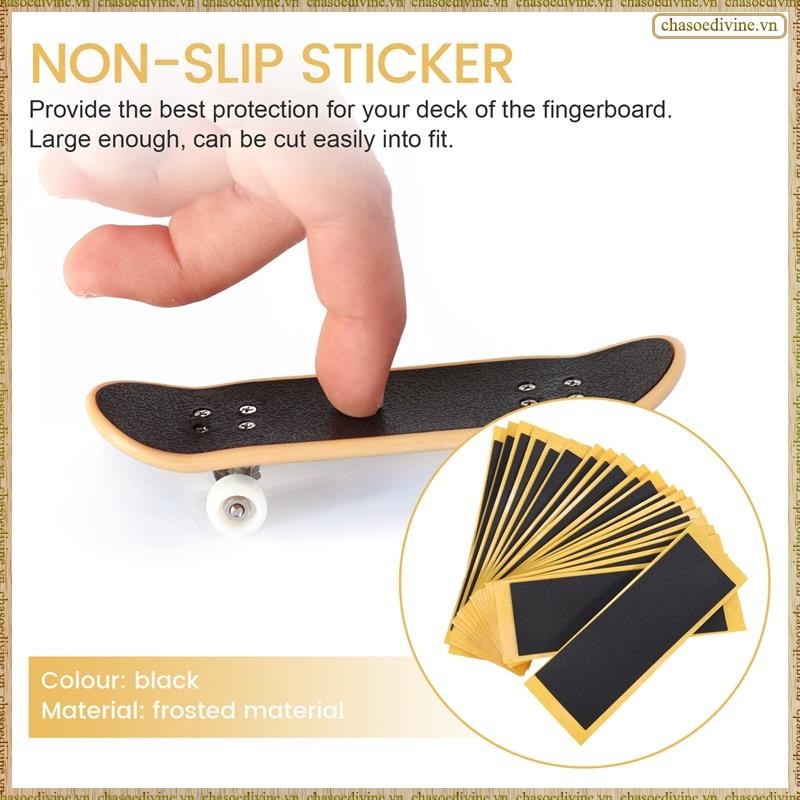 [K O G X] 20 Cái / lốc Đen Fingerboard Deck Uncut Tape Sticker Đen Foam Grip Tape Sticker 38mmx110mm