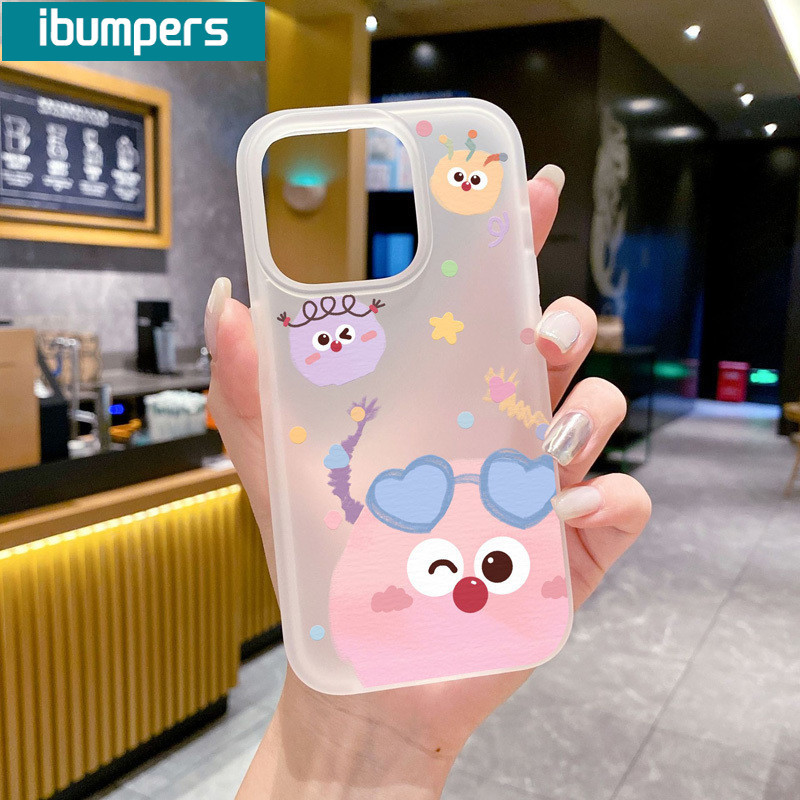 ibumpers Ốp Lưng IPhone Họa Tiết Yêu Tinh Màu Dễ Thương Ốp Điện Thoại Trong Suốt Nhám Mờ TPU Mỏng Chống Sốc Chống Bẩn Cho IPhone 16 15 14 12 13 11 Pro Max IP 7 8 Plus X XS XR
