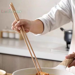 [Lostcorner] Đũa Cực Dài Nhật Bản Đánh Bóng Gỗ Sọc Mì Thực Phẩm Chống Trơn Trượt Chop Dụng Cụ Nấu Ăn Nhà Bếp [Mới]