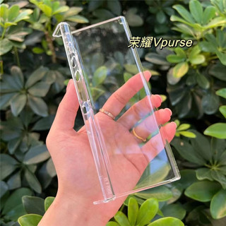 Ốp điện thoại trong suốt, trong suốt, mờ, xám, gập công sở cho ví huawei honor v vpurse pru VCA-AN00