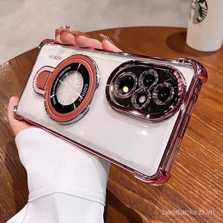 Ốp có giá đỡ nam châm sang trọng Ốp bảo vệ ống kính máy ảnh Honor 200 200 Pro Chống Sốc Tương thích với vỏ điện thoại sạc không dây
