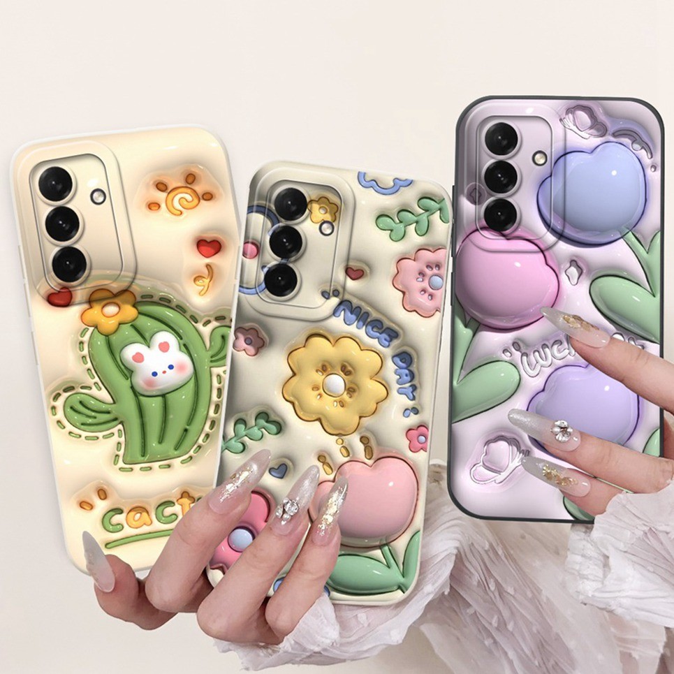 Ốp Lưng Cho Samsung Galaxy A56 A36 5G Sang Trọng Thạch Thời Trang Hoa Bướm Ốp Lưng Điện Thoại Samsung A36 A56 Mềm Lỏng Silicon