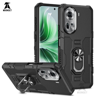 Dành Cho OPPO Reno 11 5G Ốp điện thoại PC Cứng Lưng Mềm TPU Edge Bảo Vệ Camera Nhẫn Giá Đỡ Chân Đế Chống Sốc Mỏng Bao Da