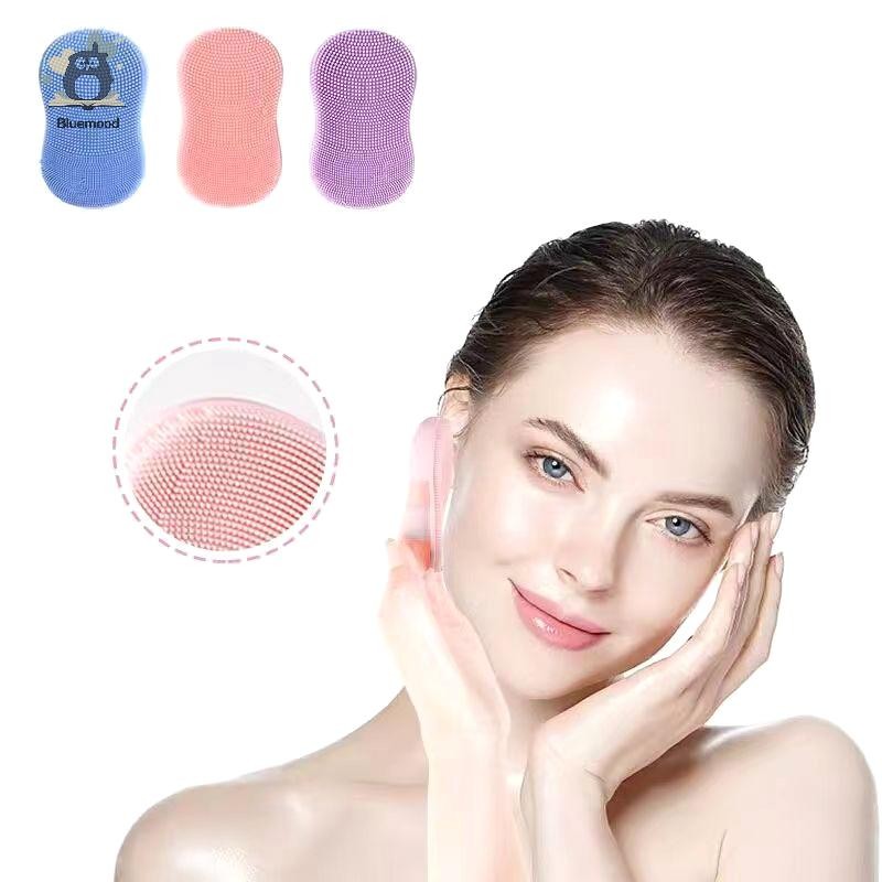 [Bluemood] Bàn chải làm sạch da mặt bằng silicon Máy mát xa da Chăm sóc da Tẩy tế bào chết Dụng cụ làm đẹp Mới mềm làm sạch sâu Tẩy tế bào chết