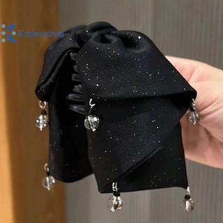 Kudosation Nhiều Lớp Nơ Hạt Đuôi Ngựa Kẹp Nữ Pháp Thanh Lịch Kẹp Tóc Phụ Kiện Tóc