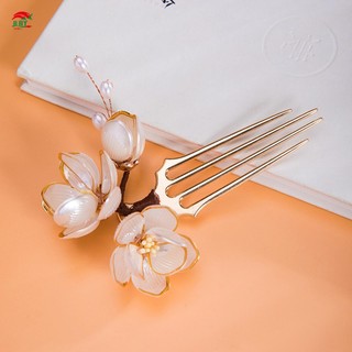 Lược Tóc Hợp Kim Cô Dâu Với Ngọc Trai Trang Trí Người Phụ Nữ Hợp Kim Thanh Lịch Lược Barrette