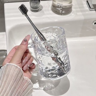 Ly Nước Đánh Răng Hoạ Tiết Sóng Nước 3D Phong Cách Châu Âu, Cốc Đánh Răng Nhựa Cao Cấp Bền Bỉ Có Tay Cầm FE123