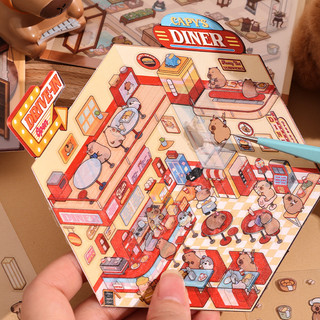 Enwei 3 Cái [3D Fantasy World Series] Nhãn dán nhật ký dễ thương Nhãn dán chống nước Giấy Scrapbooking Chất liệu Sổ lưu niệm Bộ