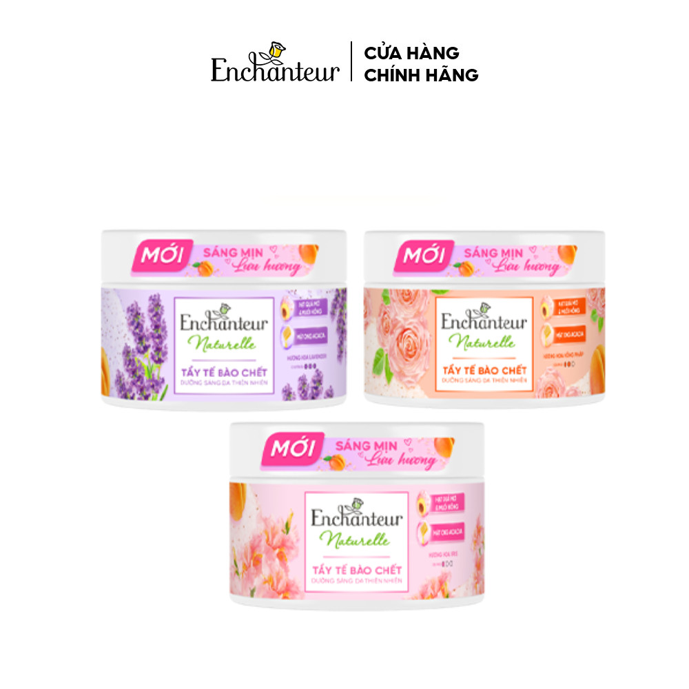 Tẩy tế bào chết thiên nhiên dưỡng sáng da Enchanteur Naturelle 250g - Live