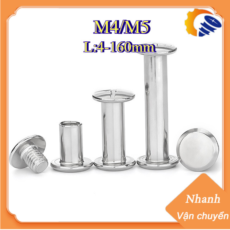 Đinh tán inox, đinh tán vặn ren inox 304 đầu/Ốc vít bằng ren, chốt tán ...