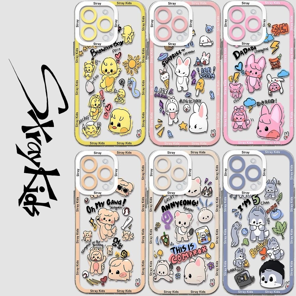 Vỏ điện thoại hoạt hình dễ thương Stray Kids cho Infinix GT 20 Pro Note 40 Pro Hot 50 40 Pro 30i 30 Smart 8 Pro 9 TECNO Spark 30C GO 2025 Vỏ bảo vệ Camera