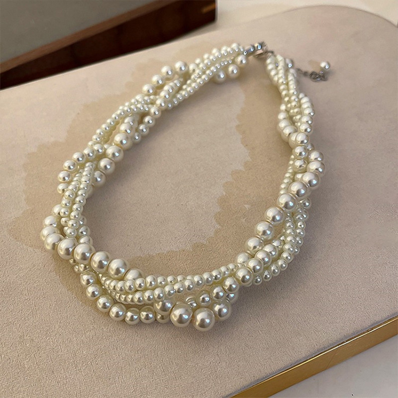 Nhà Máy Thời Trang Dây Ngọc Trai Choker Dây Chuyền Nữ Hình Học Dây Chuyền Cưới Cô Dâu Trang Sức Phụ Kiện QrhYK