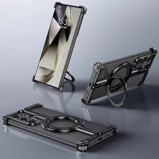 [Jlk] Khung Kim Loại Giá Đỡ Từ Tính Ốp Lưng Điện Thoại Samsung Galaxy S25 S24 S23 Ultra Plus Hợp Kim Nhôm Không Khung Ốp Lưng Chống Sốc