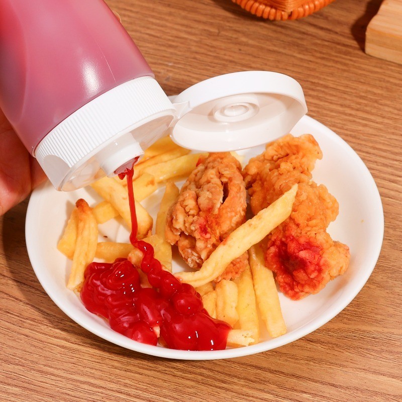 1 / 2 / 4 Cái PE Dày Nước Sốt Nhà Bếp Chia Bóp Chai- Đơn Giản Bền Syrup Mật Ong Phụ Đóng Gói Bình Di Động