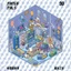 4 Chiếc [Fantasy Land Series] Thẩm Mỹ 3D Tạp Chí Dán PET Miếng Dán Giấy Thêu Sò Chất Liệu Sổ Lưu Niệm Bộ