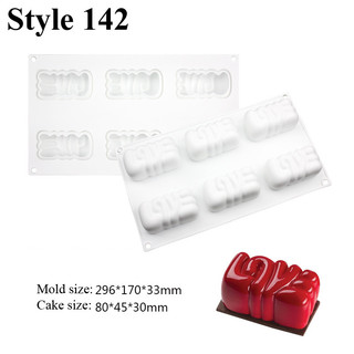 Silicon Hình Trái Tim Khuôn Bánh Sô Cô La Mousse Món Tráng Miệng Cưới Lễ Tình Nhân Tiếp Liệu Khuôn Bánh
