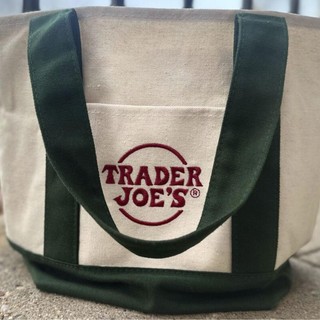 Trader Joe 's Mini Canvas Tote Thời Trang Có Thể Tái Sử Dụng Tạp Hóa Vải Tote Cho Nữ Không Thẻ decfeyeth