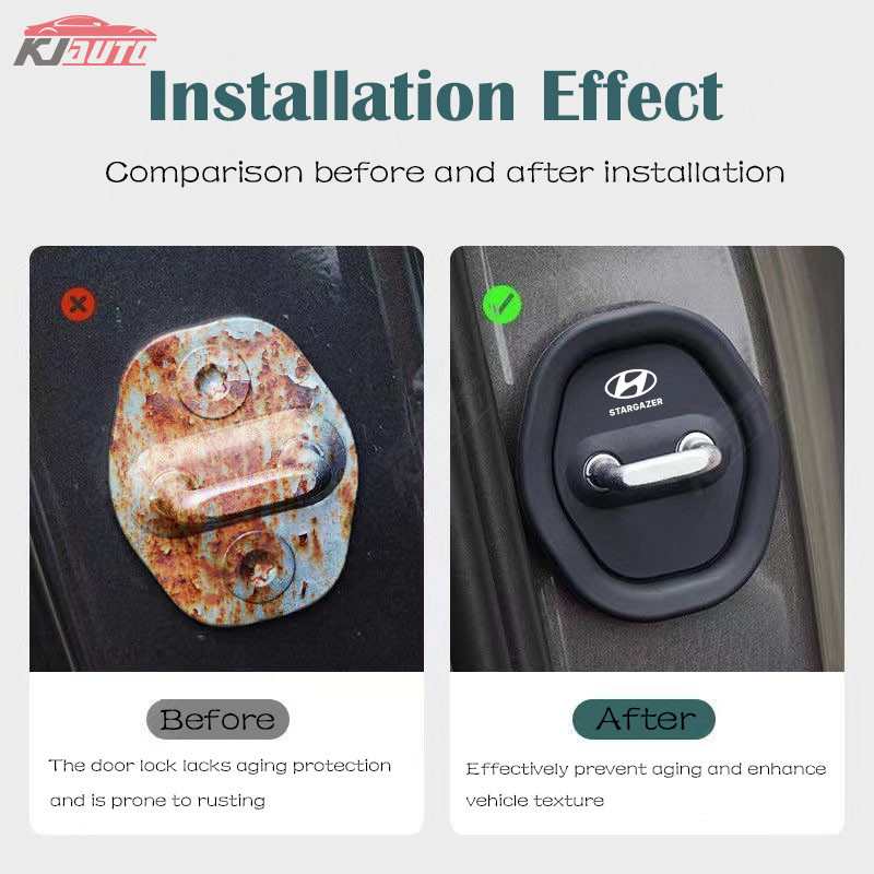 Hyundai Stargazer Khóa Cửa Ô Tô Bao Bảo Vệ Trang Trí Cửa Shock Pad Phụ Kiện Silicon