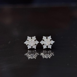 [121] Bông tai nam nữ bông tuyết nhỏ xinh nhẹ nhàng đính đá