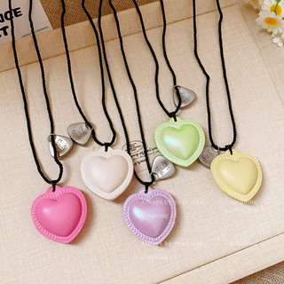 Vòng cổ mặt dây chuyền dây gai dầu hình trái tim bằng da, mùa hè ngọt ngào và tươi mát, dây chuyền xương đòn ins, cao cấp, đa năng và thanh lịch