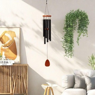 THEHOMECO Nhôm Chuông Gió, 6 Thanh Nhôm Kim Loại Ống Windchime, Mặt Dây Chuyền Zen Khí Quyển Chuông Gió Lớn Vườn