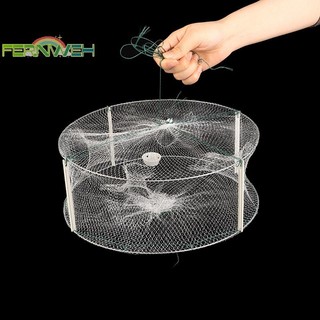 [Fernweh] 1Pc 4 Lỗ Câu Cá Có Thể Gập Lại Cá Cua Mồi Lưới Bẫy Tôm Hùm Fishnet Đúc Nhúng Lồng Bẫy Cá Đúc [MỚI]