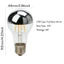 OIMG Vintage Edison Retro LED Dây Tóc Bóng Đèn E27 A60 Nửa Chrome 220V 4W Đèn LED Ấm 3000K Ánh Sáng Trắng 6000K Ánh Sáng Trung Tính 4000K
