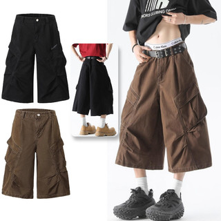 Quần short hàng hóa nam ESEA thời trang Nhật Bản phong cách Harajuku thể thao ngoài trời túi lớn phong cách trung tính