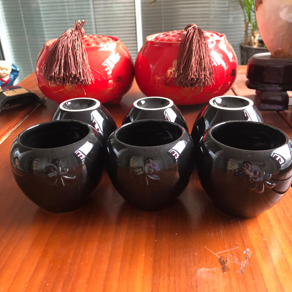 [Kích thước vừa phải] Nồi gốm truyền thống tinh xảo miệng lớn, bình gốm năm yếu tố năng lượng, năm yếu tố năm màu sắc, cơm thịt mỏng WGQ8