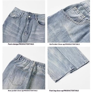 GKSSS Quần Jean Nam Thời Trang Mỹ Retro Rời Thường Ngày Chất Lượng Cao Phong Cách Trung Lập
