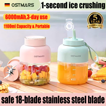 Máy xay cầm tay OSTMARS 1100ML Máy xay sinh tố 18 lưỡi Máy xay sinh tố Máy xay sinh tố không dây Máy nghiền đá Cốc sạc USB 2 trong 1 Máy nghiền đá hoàn toàn tự động Máy nghiền đá gia đình Mini ❈ ❈ ❈ ❈