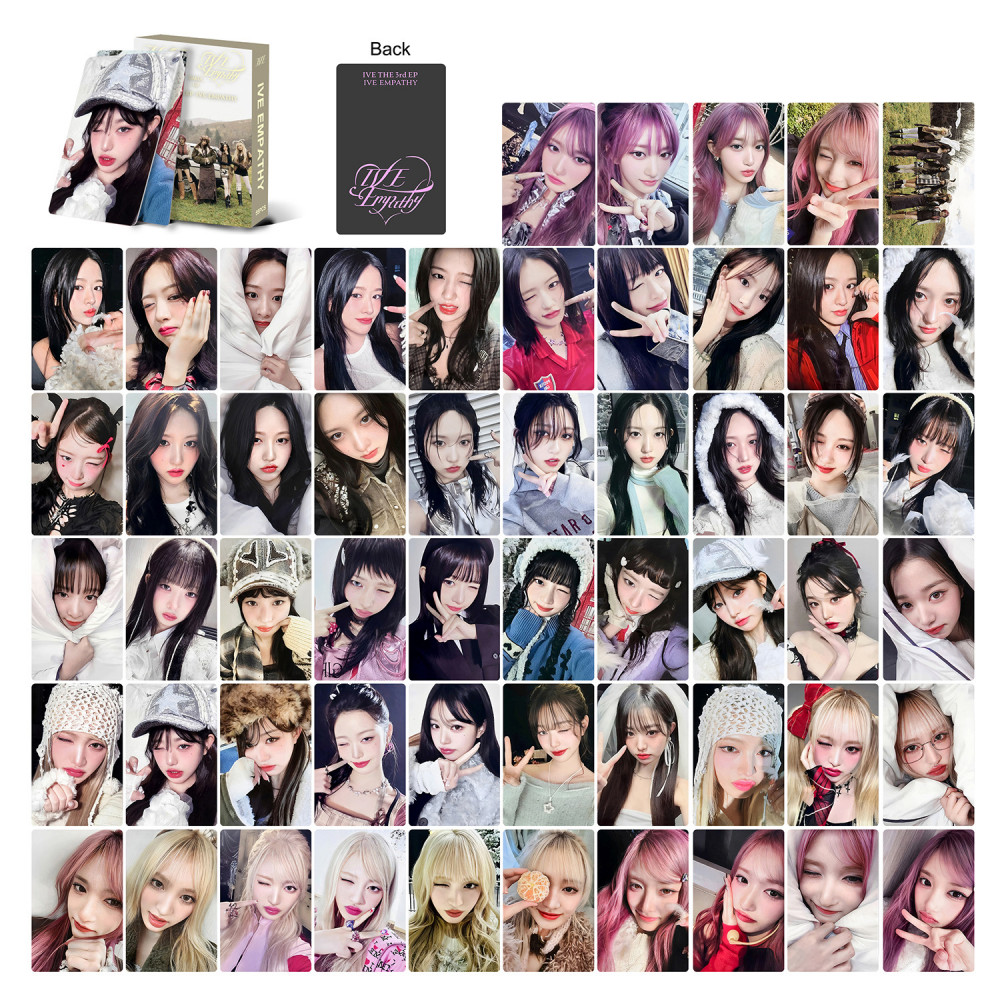 LINXX 55 Cái IVE Đóng Hộp Photocards Bộ Đồng Cảm Album Chính Thức K-Pop Nhóm Cô Gái Sưu Tập Thẻ Giao Dịch Cho Bộ Sưu Tập Quạt Hàng Hóa