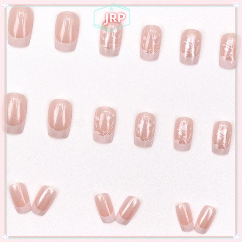 SmallbrainsJr 24 Chiếc Lilac Long Lanh Móng Tay Giả Vuông Ngắn W Thạch Dính Có Thể Tháo Rời Móng Tay Giả Full Cover Nhân Tạo Bấm Trên Móng Tay vn