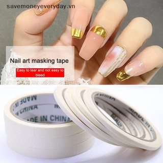 [savemoneyeveryday] 0.3 / 0.5 / 0.8 / 1 / 1.2cm Băng dính móng tay kiểu Pháp Dòng Nail Art Form Fringe Tip Guides Bản mẫu Dán giấy nến sáng tạo [vn]