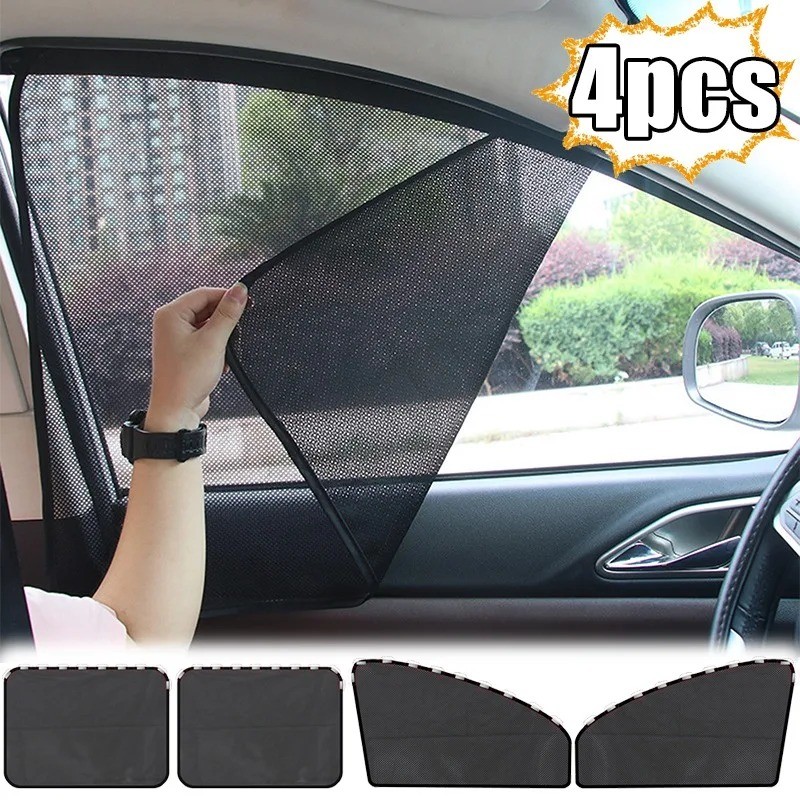 Tấm Che Nắng Ô Tô Chống Muỗi - Rèm Cửa Sổ Bên Từ Tính, Có Thể Gập Lại & Thoáng Khí Cho Lái Xe Mùa Hè