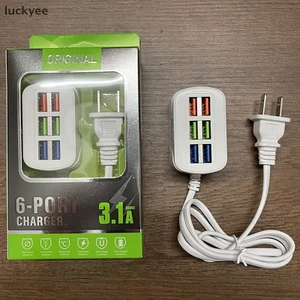 Luckyew Sạc Điện Thoại USB Power Strip al Sạc Nhanh 6 Cổng USB Ổ Cắm Nối Dài HUB Splitter TQ