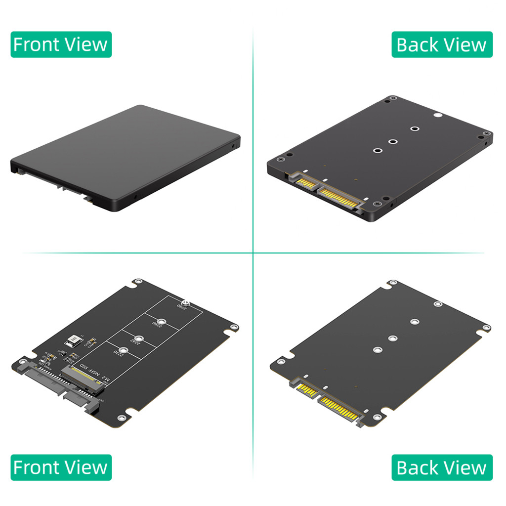 Jmt M.2 NGFF Sang 2.5 SATA SSD Vỏ B & M Key SATA Sang 2.5 Inch SATA 3.0 Ổ Đĩa Cứng Thẻ Chuyển Đổi Với Vỏ Nhựa 7mm