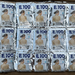 Sữa tắm trắng da E100 tinh chất sữa dê 10 dây (120 gói) - 4ml/gói - Date mới