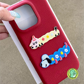 Ốp Điện Thoại Da Thêu Cho Redmi 14R 14C Note 14 13 12 11 10 Pro Plus 5G 4G Vỏ Mềm Hoạt Hình Dễ Thương Dachshund Ins Style
