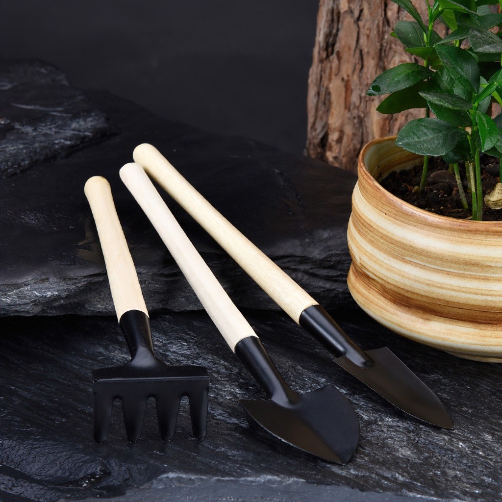 Bộ 3 Món Dụng Cụ Làm Vườn To (Xẻng Làm Vườn - Xới Đất - Cào Đất)