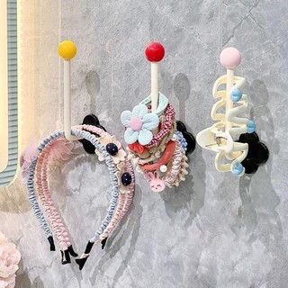 Móc treo vải COZYNEST, Móc lưu trữ băng đô hình chữ L treo tường, Giá đựng đồ nhà bếp Dopamine miễn phí đục lỗ