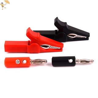 [Gou] 4 Kẹp cá sấu 55mm + Đầu dò kiểm tra phích cắm chuối 4mm Kẹp cáp VN