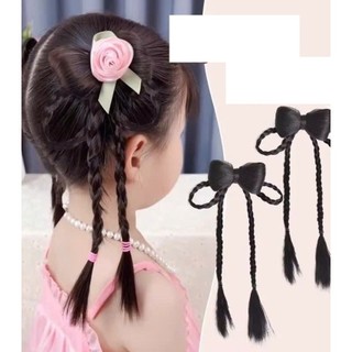 Tóc Giả Tết Nơ 2 Vòng Phong Cách Cổ Trang Cho Bé Gái HaminStore