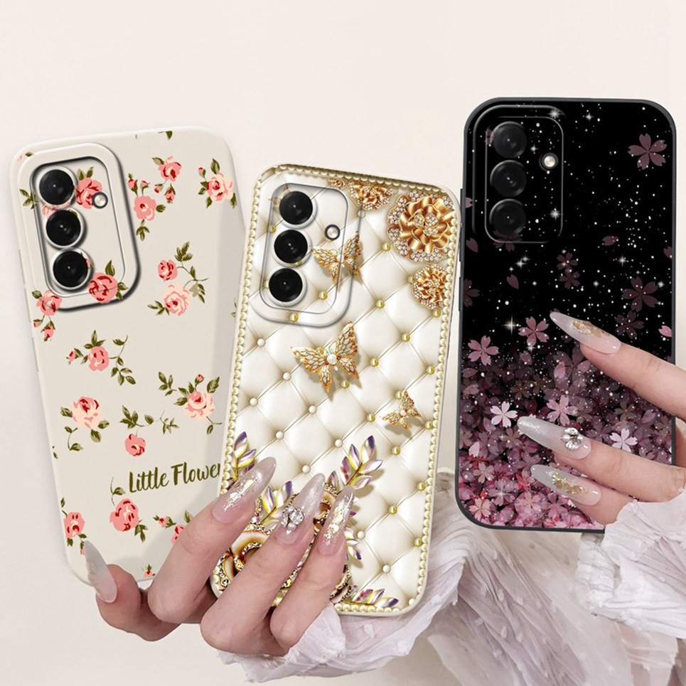 Ốp Lưng Cho Samsung Galaxy A56 A36 5G Sang Trọng Thạch Thời Trang Hoa Bướm Ốp Lưng Điện Thoại Samsung A36 A56 Mềm Lỏng Silicon